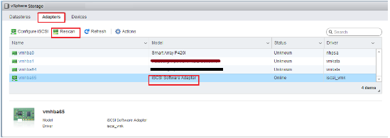 iSCSI software adapter