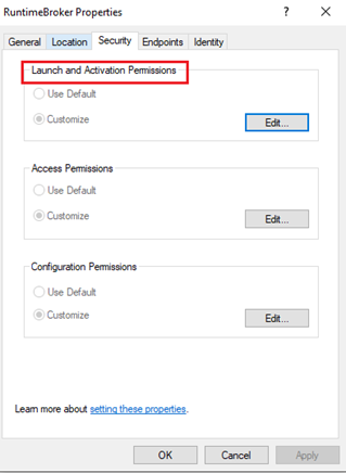 Launch and Activation Permission