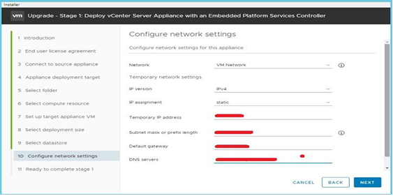 VM network and IP